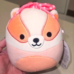 NWT ❤️ Rostam 🦡 Badger w Pink Heart Headband 5" Squishmallow Valentine's Day